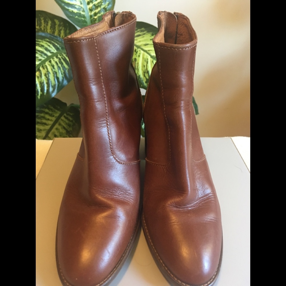 Madewell Brown Leather Ames Boot Booties B2061